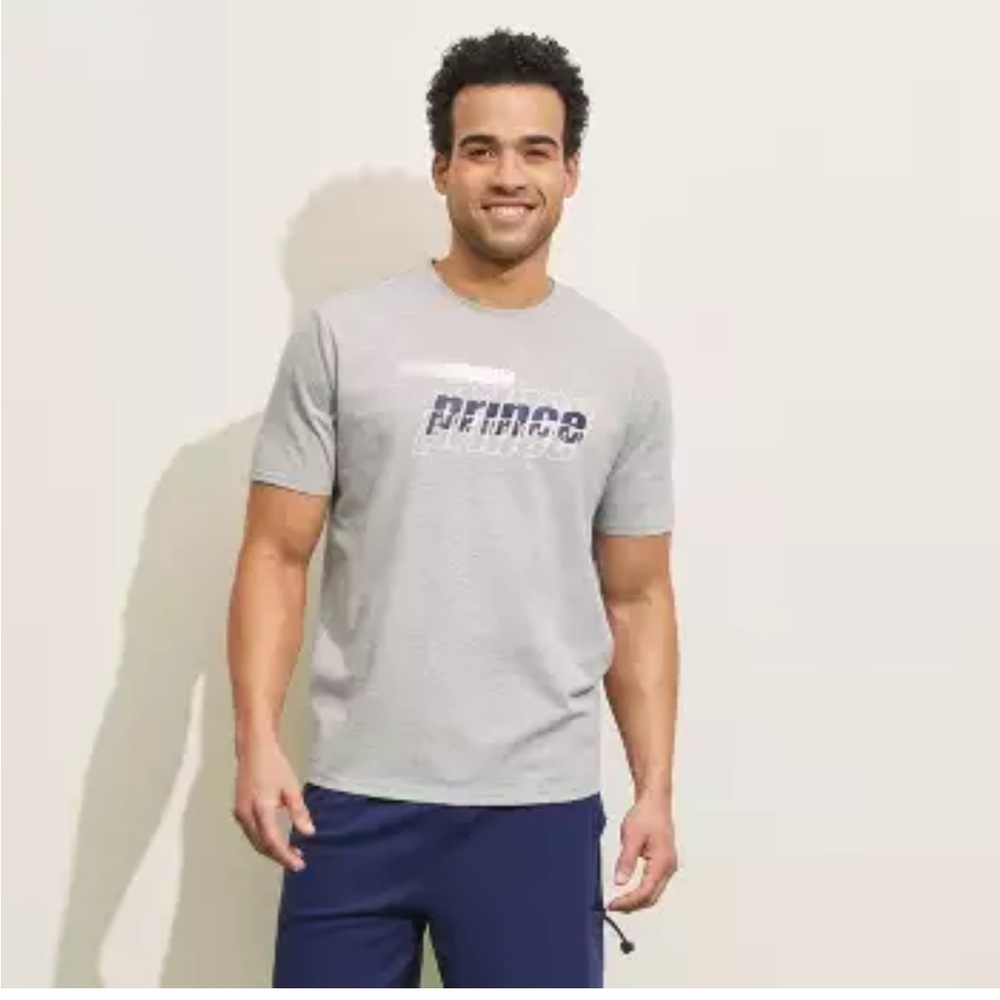 Prince Pickleball Men's Short Sleeve
Heather Grey Graphic T-Shirt new